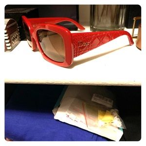 Red vintage Dior sunglasses
